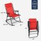 Best Choice Products Folding Outdoor Zero Gravity Rocking Lounge Chair w/ Headrest Pillow